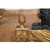 Paire de chenets en bronze ciselé de style Louis XVI
