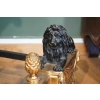 Paire de chenets en bronze ciselé de style Louis XVI