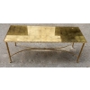 1950/70′ Table Basse en Bronze Doré Décor Palmier Maison Charles 112 X 48 cm | Biron |||||||||||