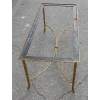 1950/70′ Table Basse en Bronze Doré Décor Palmier Maison Charles 112 X 48 cm | Biron 1950/70' Table Basse en Bronze Doré Décor Palmier Maison Charles 112 X 48 cm