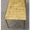 1950/70′ Table Basse en Bronze Doré Décor Palmier Maison Charles 112 X 48 cm | Biron 1950/70' Table Basse en Bronze Doré Décor Palmier Maison Charles 112 X 48 cm
