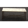 1950/70′ Table Basse en Bronze Doré Décor Palmier Maison Charles 112 X 48 cm | Biron 1950/70' Table Basse en Bronze Doré Décor Palmier Maison Charles 112 X 48 cm