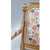 Paire de fauteuils à la reine à colonnes détachées en bois doré, style Louis XVI, circa 1880 | Biron Paire de fauteuils à la reine à colonnes détachées en bois doré, style Louis XVI, circa 1880