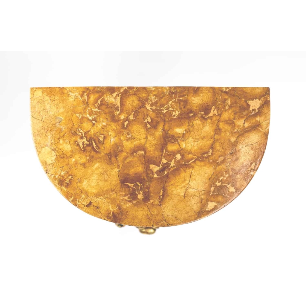 Paire de consoles représentant des putti, bois doré, fin XIXème siècle | Biron Paire de consoles représentant des putti, bois doré, fin XIXème siècle