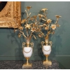 Paire de vases Louis XVI en marbre et bronze doré. | Biron Paire de vases Louis XVI en marbre et bronze doré.