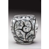 René LALIQUE Vase « Tourbillons » émaillé noir dit aussi « Volutes en relief » | Biron |||||