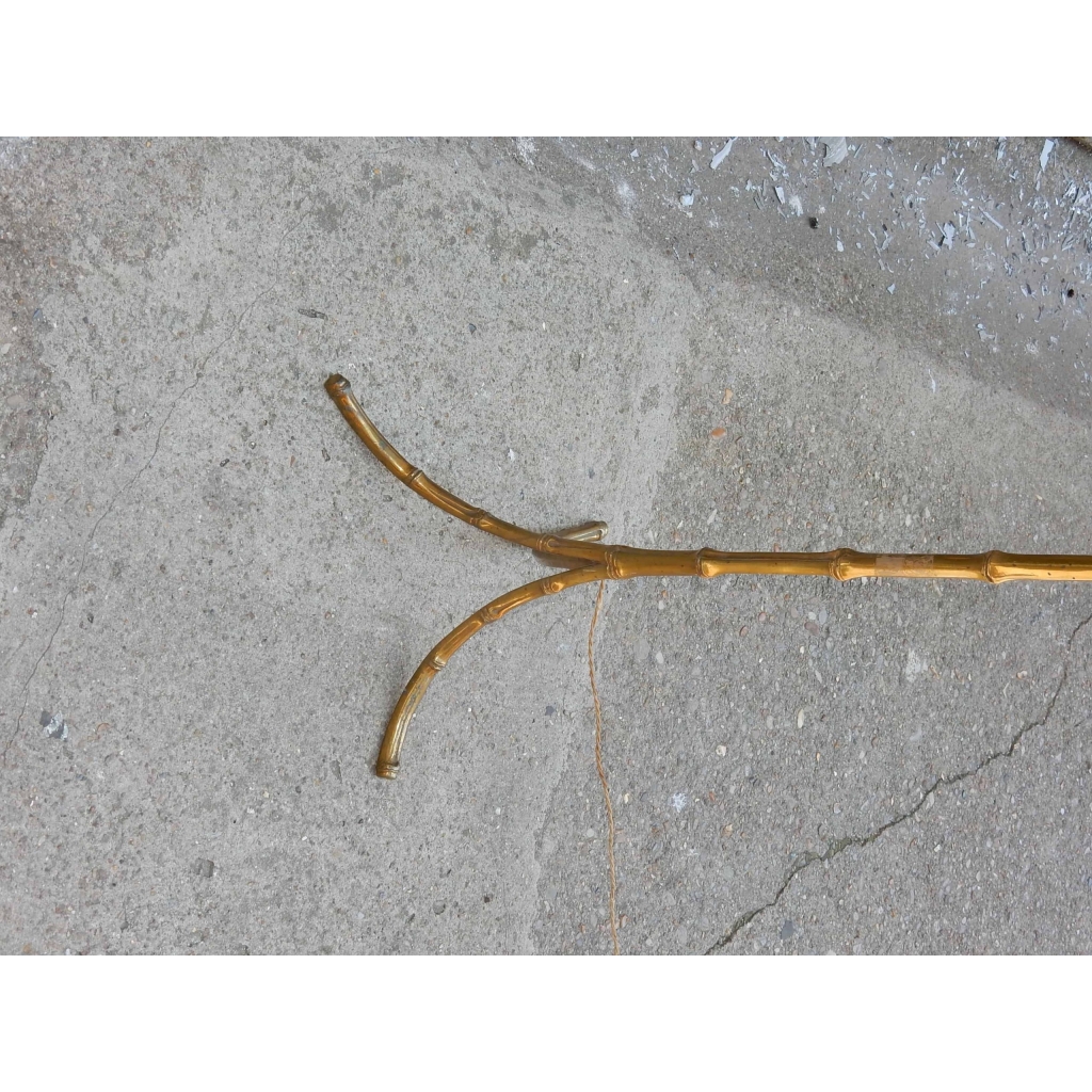 1950/70 Lampadaire en Bronze Doré Maison Bagués Modéle Bambou Tripode