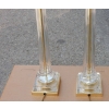 1970/80' Paire de Lampes en Verre Decor Colonnes