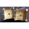 1950-70' Paire de Lampes Style Empire en Cristal et Bronze Style Maison Charles
