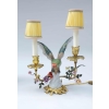 Paire de lampes oiseaux de style Meissen, monture en bronze doré, époque 1900