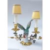 Paire de lampes oiseaux de style Meissen, monture en bronze doré, époque 1900