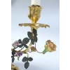 Paire de lampes oiseaux de style Meissen, monture en bronze doré, époque 1900