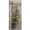 1970' Etagere A 4 Niveaux En Bronze Maison Bagués Avec Frontispice