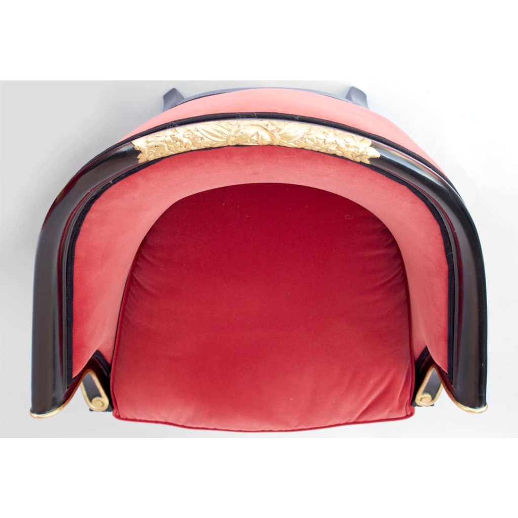 Paire de fauteuils gondole, dans le gout de Maurice Dufrêne, Années 1920-1930