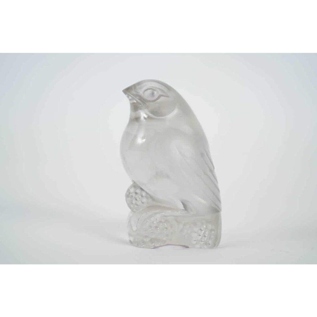 LALIQUE RENÉ (1860-1945) Paire de moineaux décoratifs « Bellecour » | Biron ||||