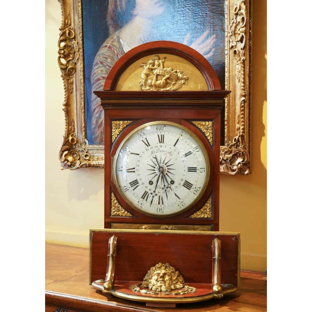 Pendule Cartel en acajou du XIXème