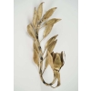 Paire d'appliques Maison FlorArt 1960 laiton doré