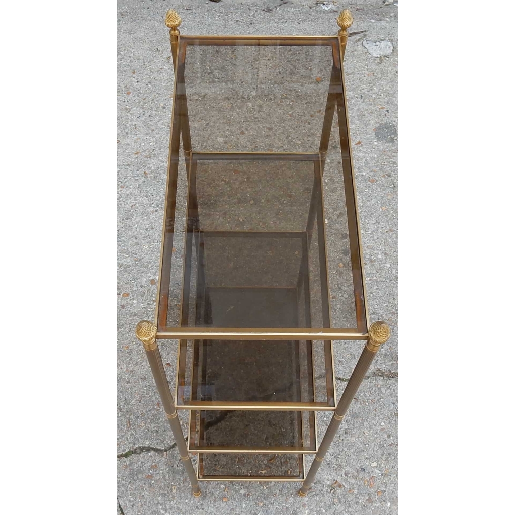 1970′ Etagere A 4 Niveaux En Bronze Maison Bagués Avec Pommes de Pin | Biron 1970' Etagere A 4 Niveaux En Bronze Maison Bagués Avec Pommes de Pin
