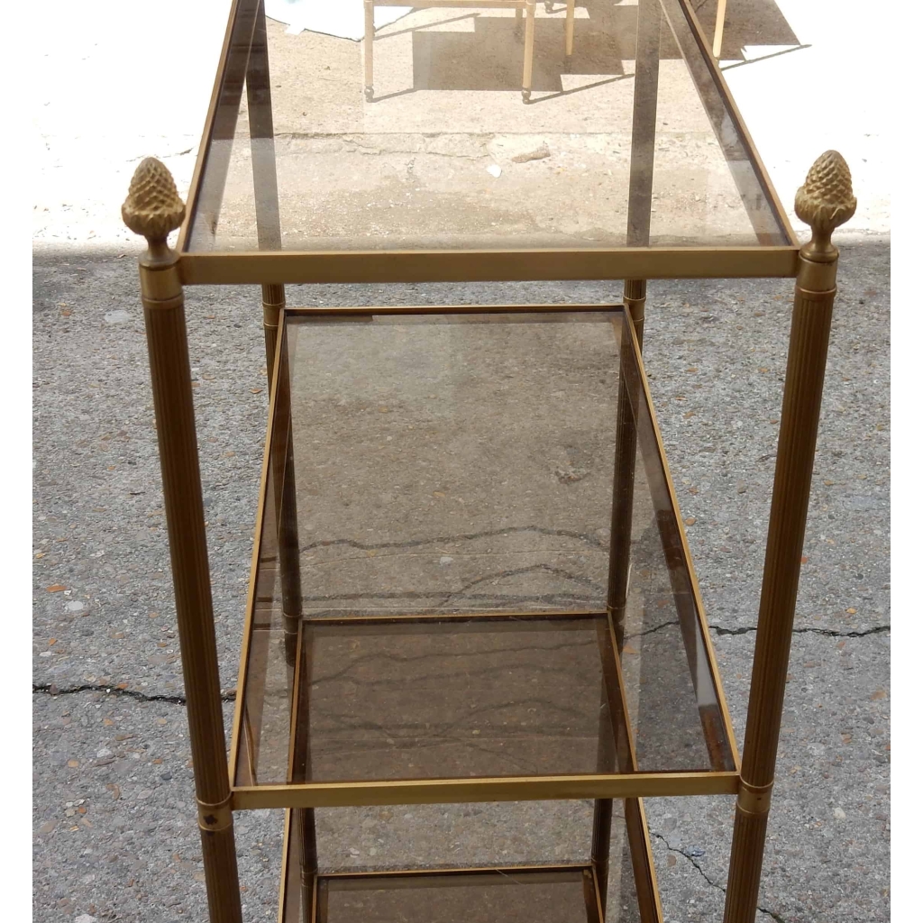 1970′ Etagere A 4 Niveaux En Bronze Maison Bagués Avec Pommes de Pin | Biron 1970' Etagere A 4 Niveaux En Bronze Maison Bagués Avec Pommes de Pin