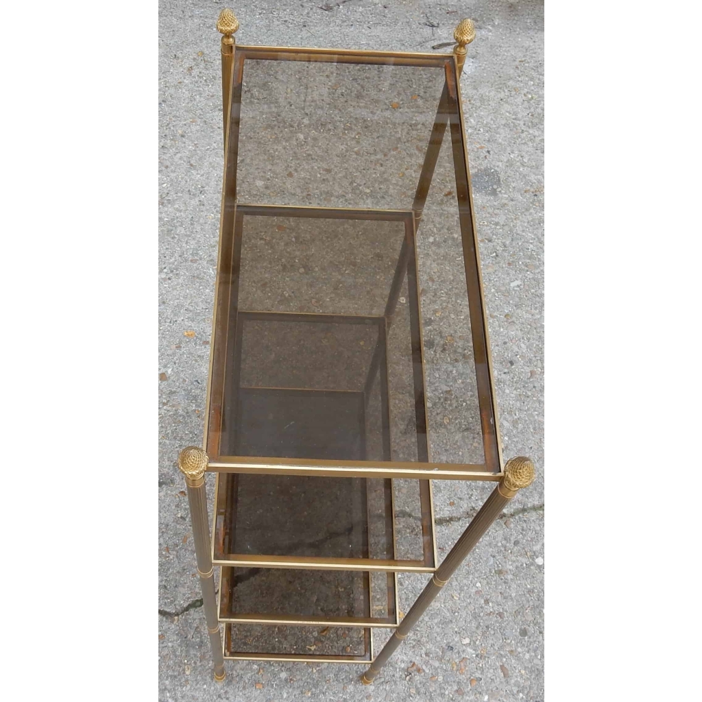 1970′ Etagere A 4 Niveaux En Bronze Maison Bagués Avec Pommes de Pin | Biron 1970' Etagere A 4 Niveaux En Bronze Maison Bagués Avec Pommes de Pin