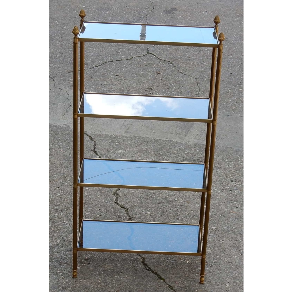 1970′ Etagere A 4 Niveaux En Bronze Maison Bagués Avec Pommes de Pin | Biron 1970' Etagere A 4 Niveaux En Bronze Maison Bagués Avec Pommes de Pin