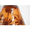 Lampe rare aux cocotiers signée Charder sur un pied enfer forgé 1925-1930