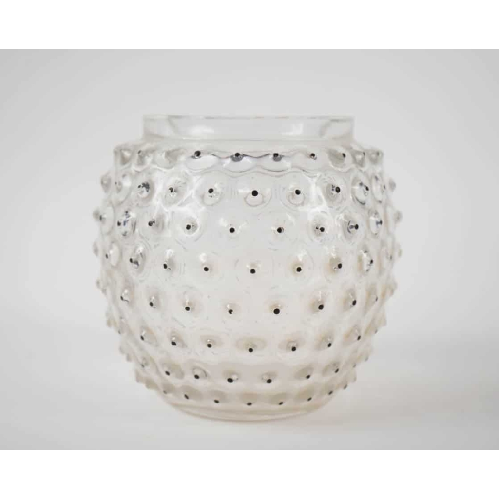 René Lalique Vase » Cactus » Emaillé Noir | Biron 