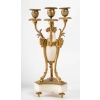 Paire de candélabres marbre blanc et bronze doré XIXème siècle | Biron Paire de candélabres marbre blanc et bronze doré XIXème siècle