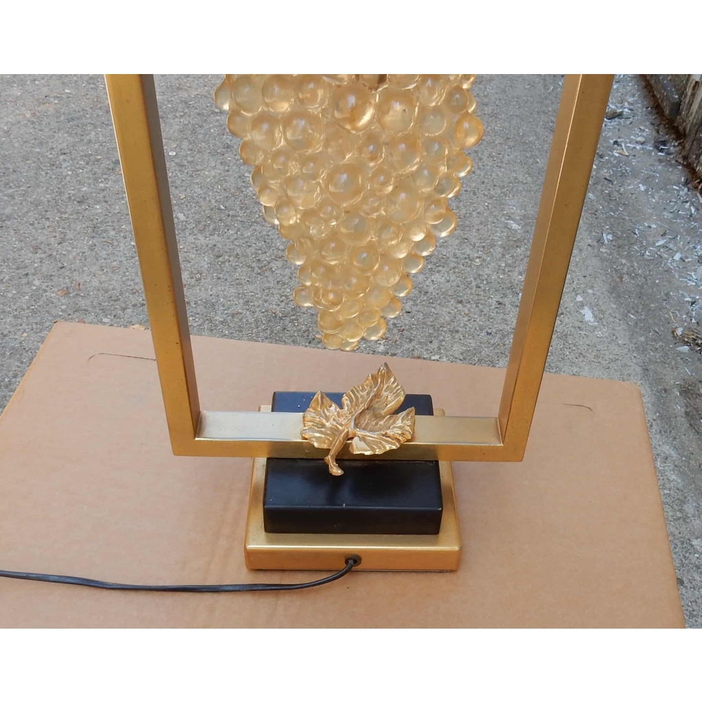1970' Paire de Lampes a la Grappe de Raisin