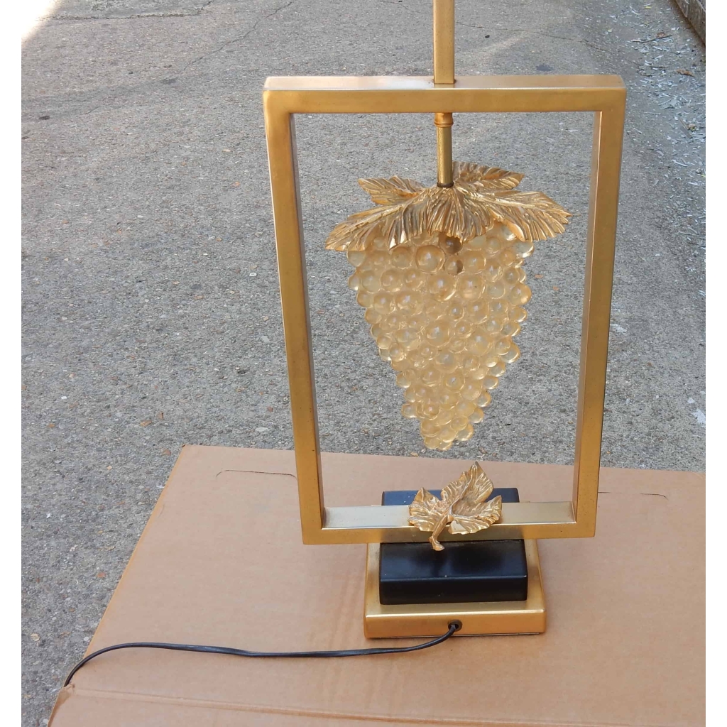 1970' Paire de Lampes a la Grappe de Raisin