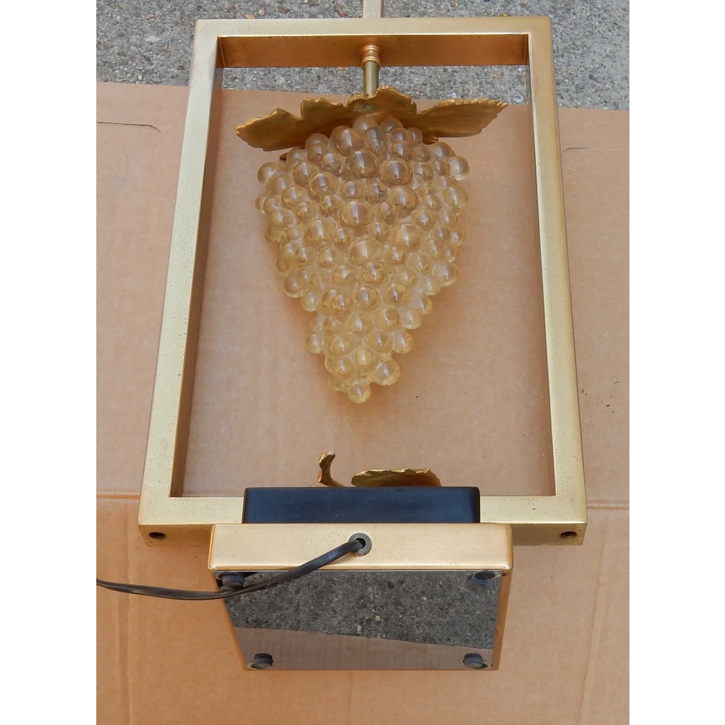 1970' Paire de Lampes a la Grappe de Raisin