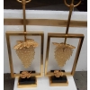 1970' Paire de Lampes a la Grappe de Raisin