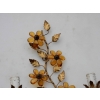 1970′ Paire d’ Appliques en Métal Doré à Décor de Fleurs et Feuilles Style Maison Bagués | Biron 1970' Paire d' Appliques en Métal Doré à Décor de Fleurs et Feuilles Style Maison Bagués
