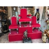 Trône et ses 2 chaises en cristal de Baccarat, par OSLER. Vers 1850. Ref:18. | Biron ||||||