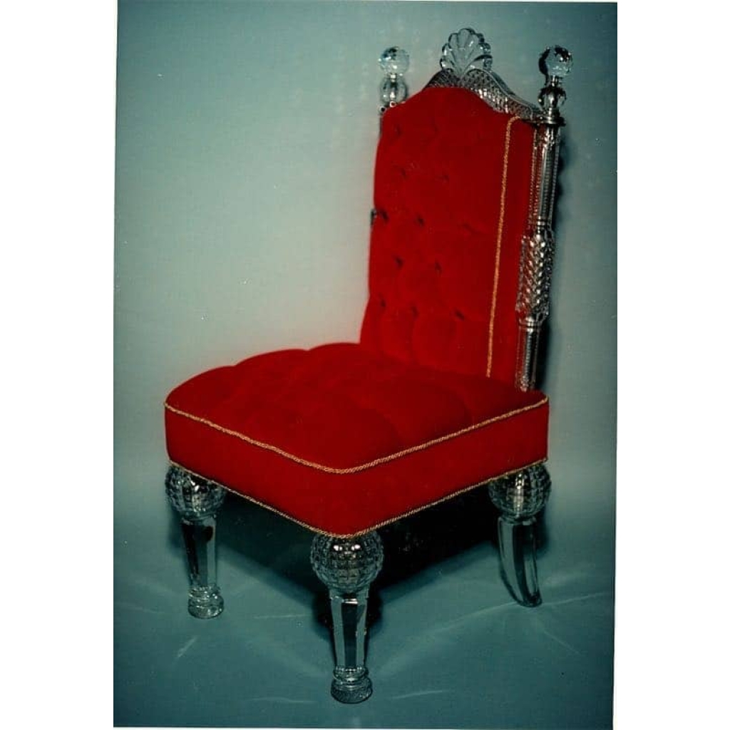 Trône et ses 2 chaises en cristal de Baccarat, par OSLER. Vers 1850. Ref:18. | Biron Trône et ses 2 chaises en cristal de Baccarat, par OSLER. Vers 1850. Ref:18.