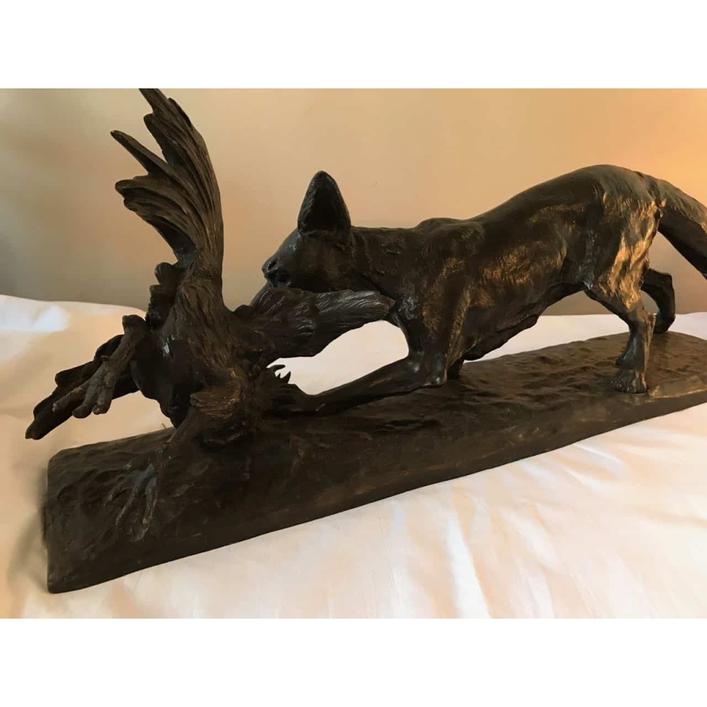 Bronze « Le renard », signé Drouot. Ref:162. | Biron Bronze "Le renard", signé Drouot. Ref:162.