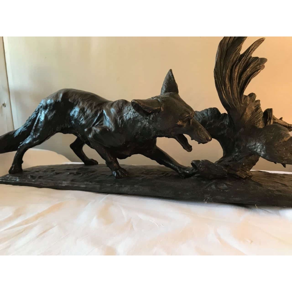 Bronze « Le renard », signé Drouot. Ref:162. | Biron Bronze "Le renard", signé Drouot. Ref:162.