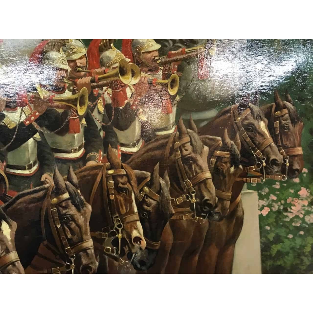 Peinture sur toile "Le panthéon de la guerre", Les cuirassiers, (1918). Ref:4