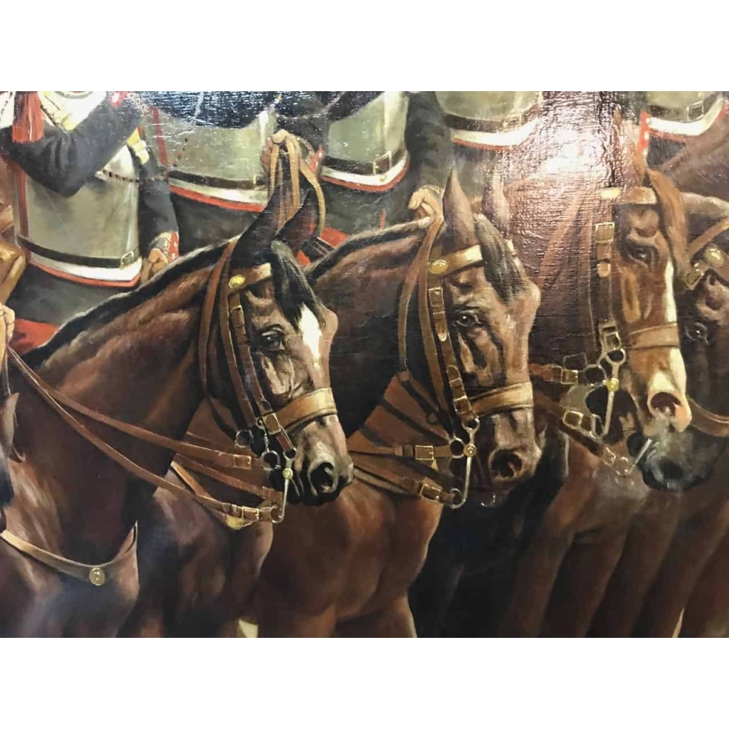Peinture sur toile "Le panthéon de la guerre", Les cuirassiers, (1918). Ref:4