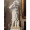 Statue en marbre blanc, »Enfant aux raisins ». Ref:13 | Biron ||||