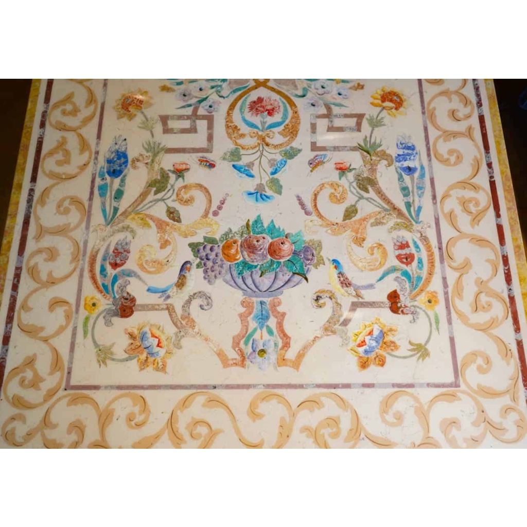 Table de salle à manger en pierre des années 80