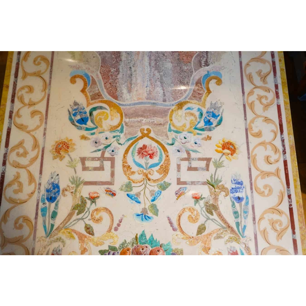 Table de salle à manger en pierre des années 80