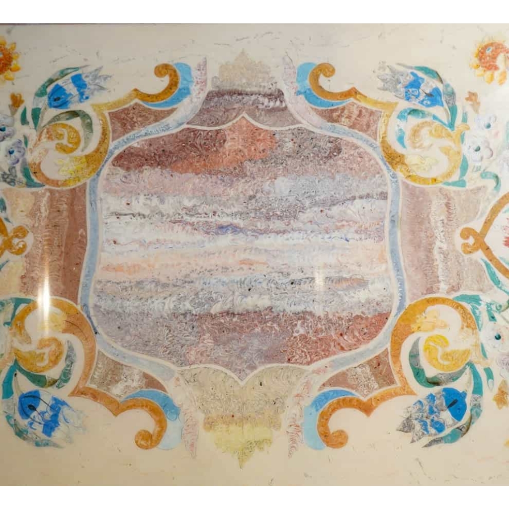 Table de salle à manger en pierre des années 80