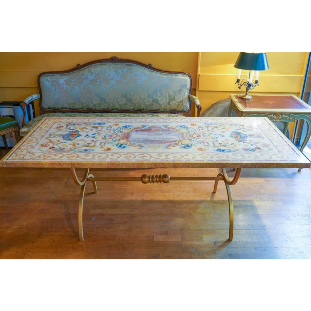 Table de salle à manger en pierre des années 80