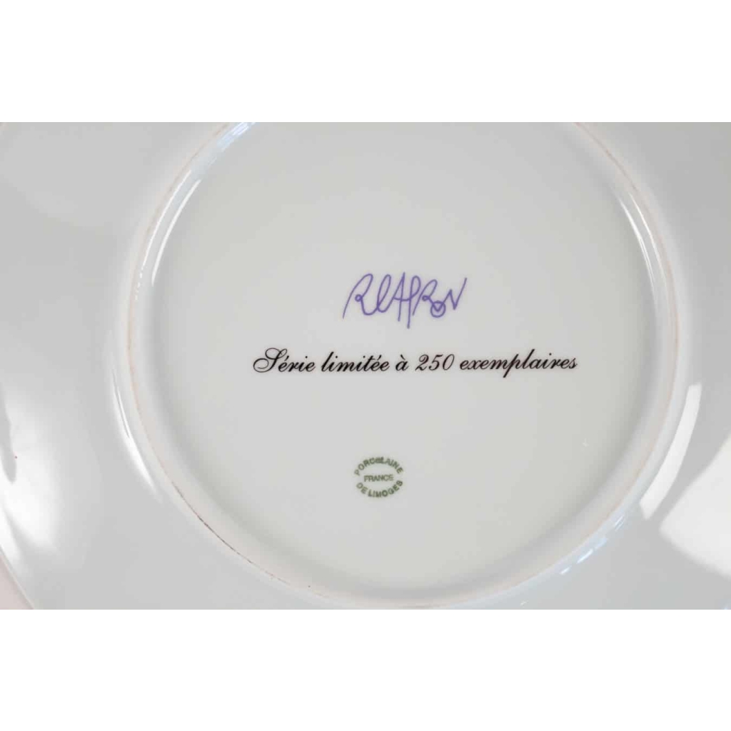 série d’assiette en porcelaine » masque » par Roger Capron | Biron série d'assiette en porcelaine " masque " par Roger Capron