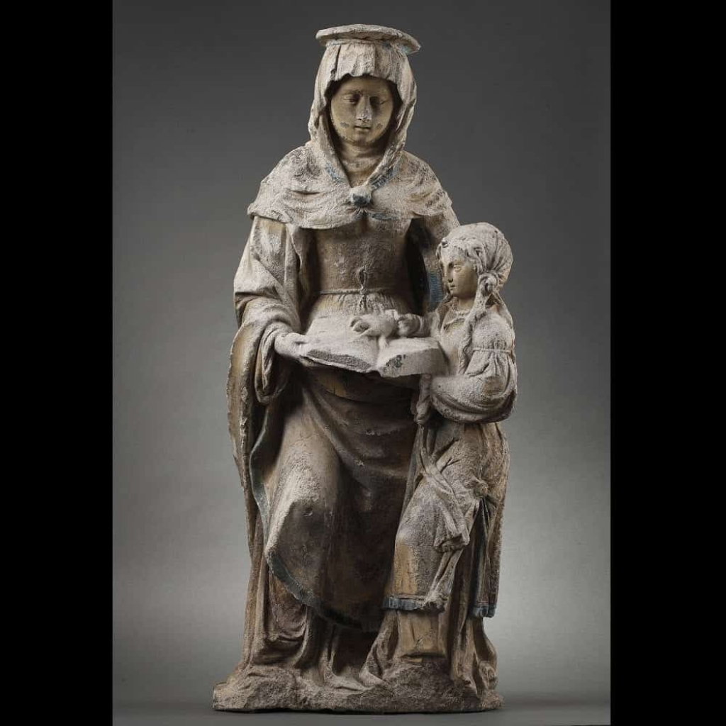 L’Education de la Vierge. Pierre sculptée, Est de la France avant 1550. | Biron ||||||||