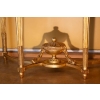 Console demi-lune d'époque Louis XVI en bois doré