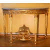 Console demi-lune d'époque Louis XVI en bois doré