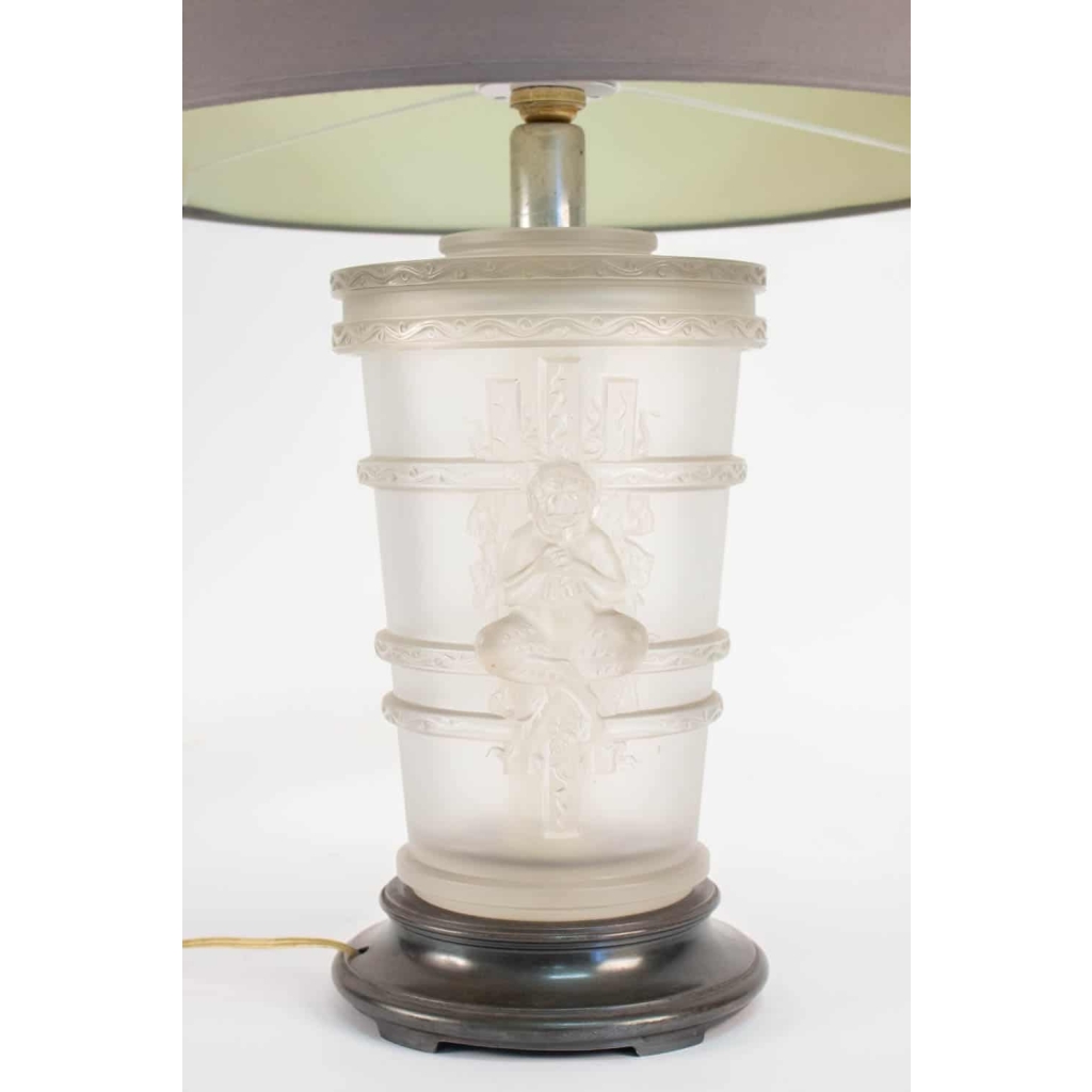 Paire de Lampes par Marc Lalique"Putti"