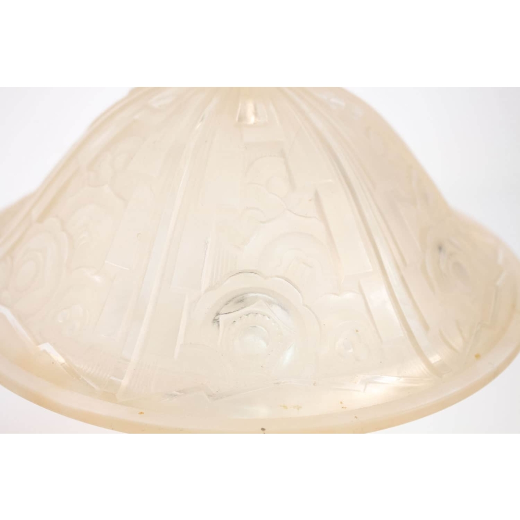 Hettier Vincent Paire de Lampes en verre 1930